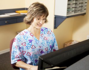 Medical Receptionist Working